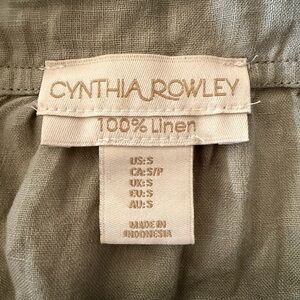 Cynthia Rowley 100% sage green cropped tank top